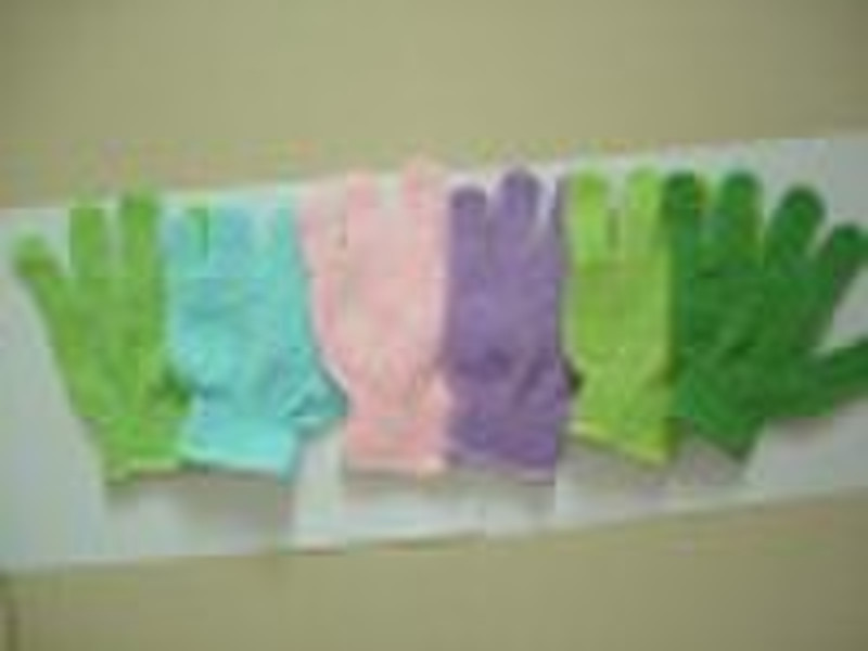 sigle color nylon bath glove,bath scrubber gloves,