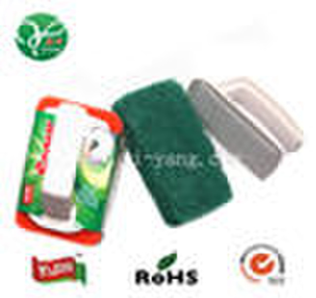 Mini scouring pad brush