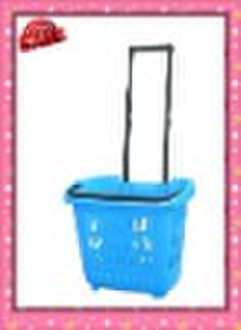 shopping pp plastic basket with handle