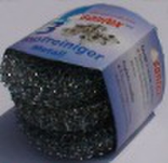 Metal  Scourer in 3 pcs pack, card board packing