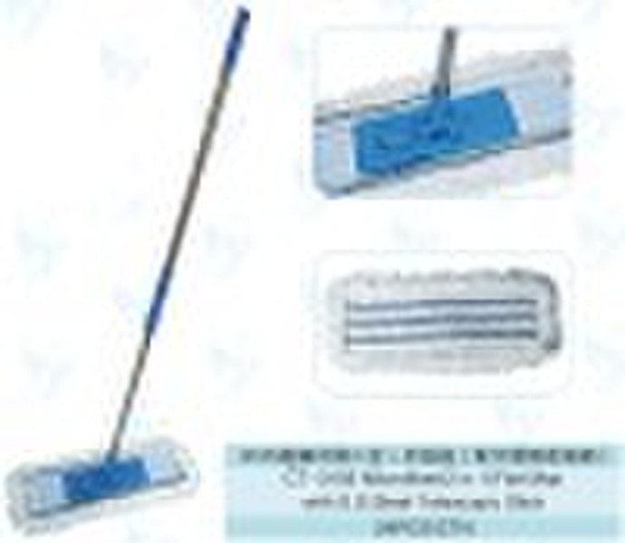 Flat Mop with two microfiber