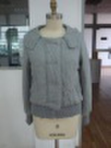 LADIE'S 100%COTTON KNITTED PADDED JACKET