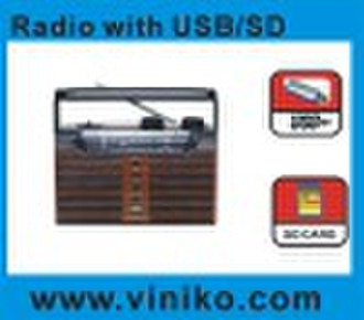 Portable multi band radio with USB/SD