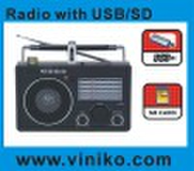 Portable multi band radio with USB/SD