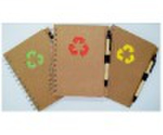 Recycled notebook/recycle notebook with pen