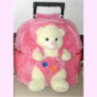plush backpack trolley(school backpack,plush toy a