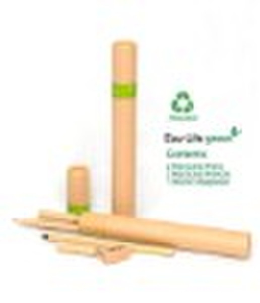 Promotion ECO ball pen set P070/ECO-Life green