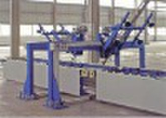 Sheets-combining machine for bent laminating line