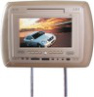 7"car headrest monitor with DVD player+FM+IR+