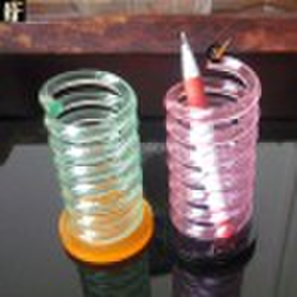 Acrylic spiral pen holder