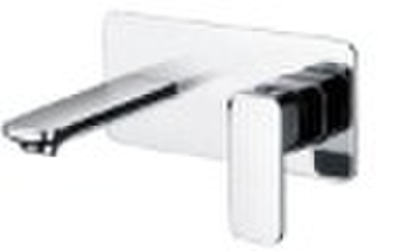 Wall-mounted basin faucet