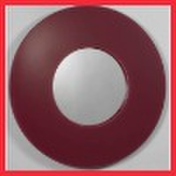 round mirror circle with glass on glass and MDF