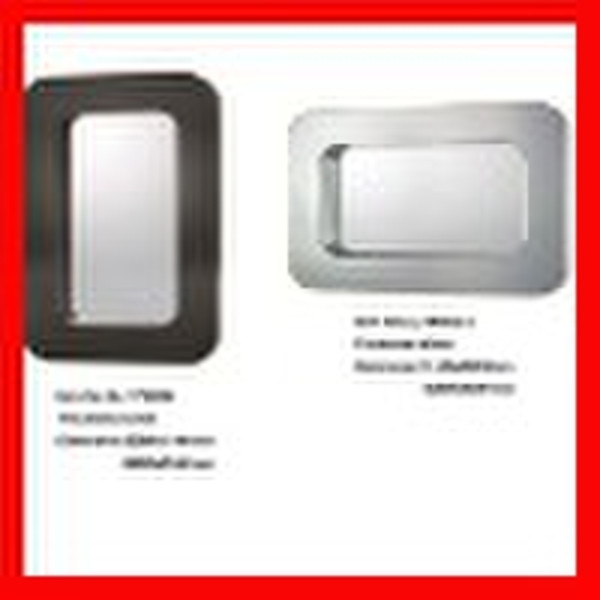rectangular art deco wall mirror with glass on gla