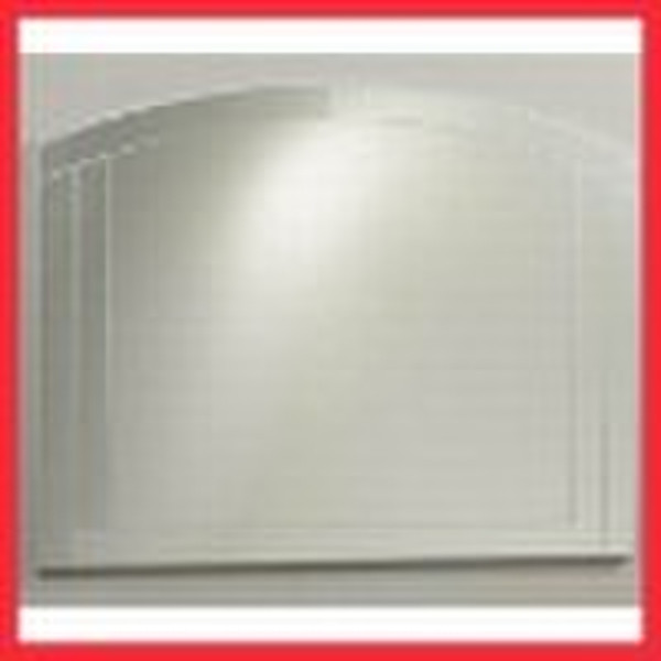 Art Deco mirror with 7-panel beveled mirrored stri