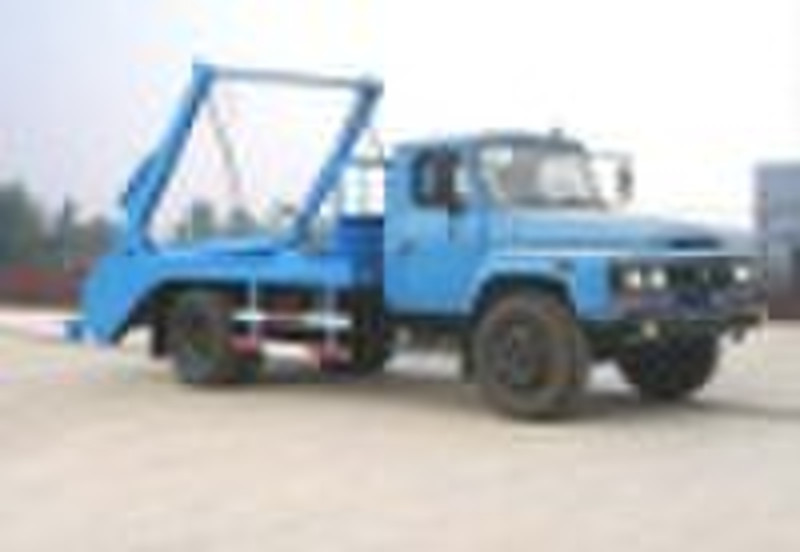 Swing arm container garbage truck