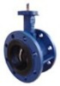 worm actuated flange butterfly valve