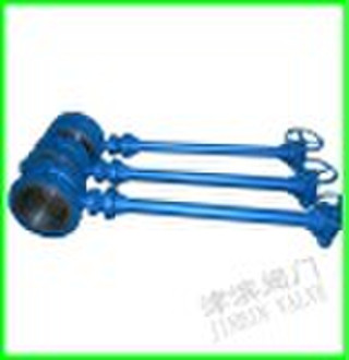 Extension stem butterfly valve