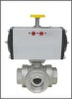 Pneumatic 3 Way Ball Valve