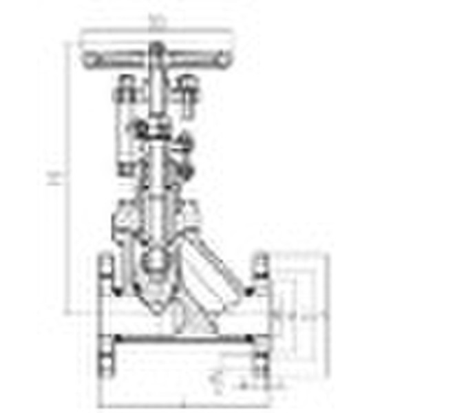 Flanged (RF) connection bellows throttle valve