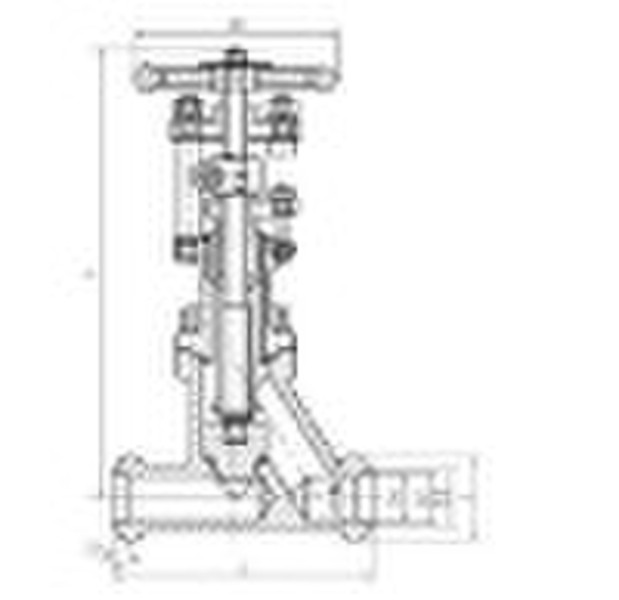 Butt welded connection bellows throttle valve