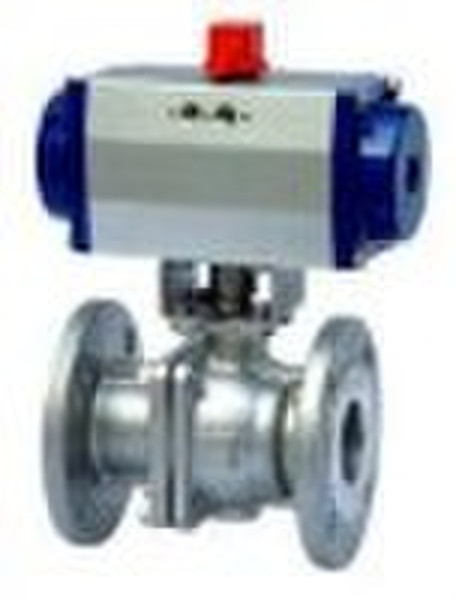 Floating Ball Valve with ISO 5211 Pneumatic Actuat