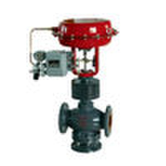 Pneumatic diaphragm three-way control valve