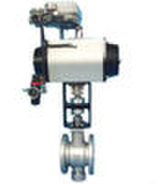 pneumatic  eccentric  rotation  control  valve