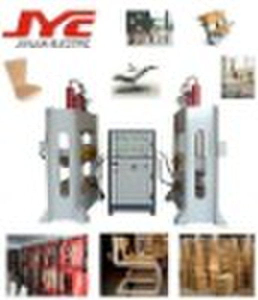 High frequency plywood hot press