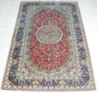 100% hand knotted oriental silk rug from china