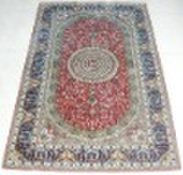 100% hand knotted oriental silk rug from china