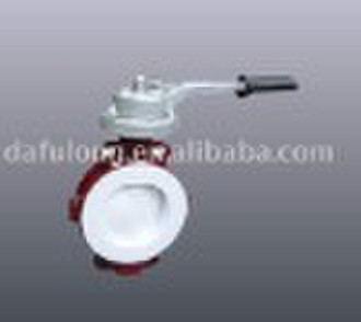 PTFE lined wafer type butterfly valve