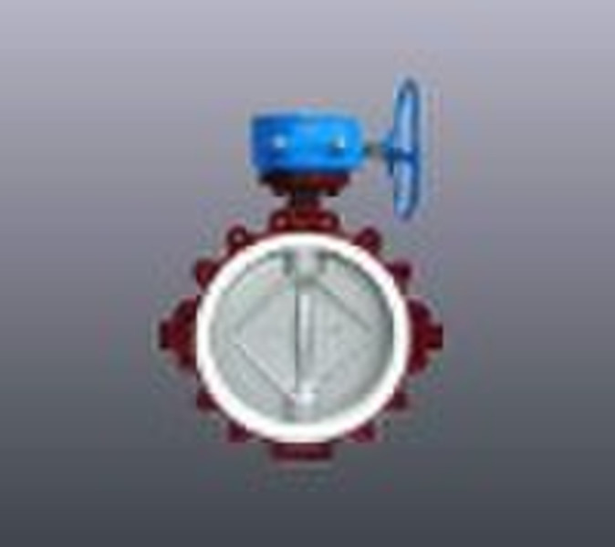 PTFE lined lug type butterfly valve