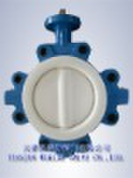 PTFE liner  butterfly valve