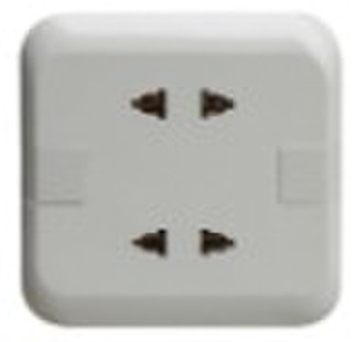 High Quality 16A 2 gang muti-function socket(Briti