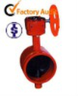 Grooved end butterfly valve