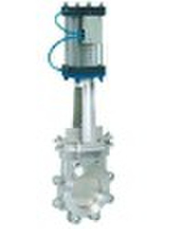 Pneumatic knife gate valve