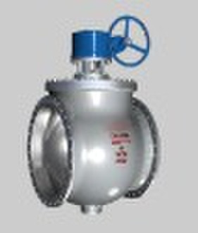 Top entry eccentric half ball valve