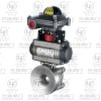 Pneumatic tank bottom ball valve