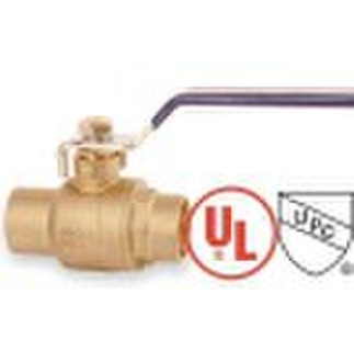 brass solder ball valve with UL and cUPC approved