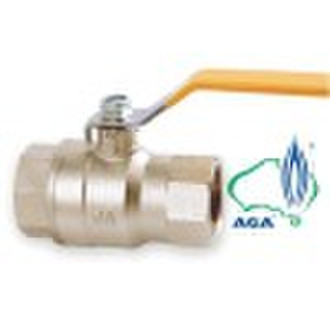 AGA DZR Brass Gas Full Bore Ball Valve with Steel