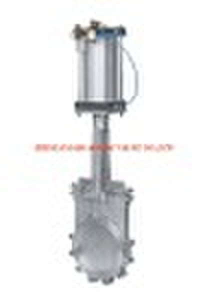 Pneumatic knife gate valve