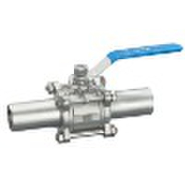 3pc welded ball valve with extanded pipe