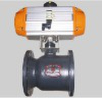 Cast iron pneumatic ball valve