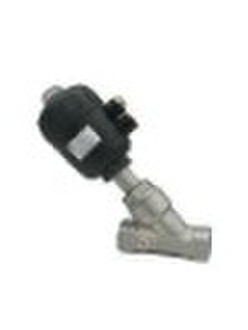 Pneumatic angle seat valve