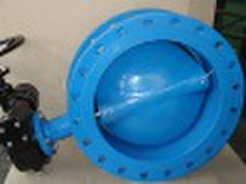 Double flange excentric butterfly valve