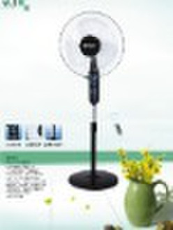 electroplated remote control stand fan ( color LED