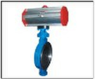 Right clip-on hard-seal butterfly valve pneumatic