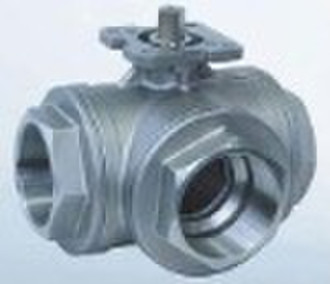 high flat three ways ball valve