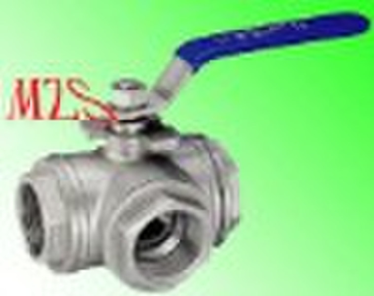 stainless steel 3 way ball valve (T /L)