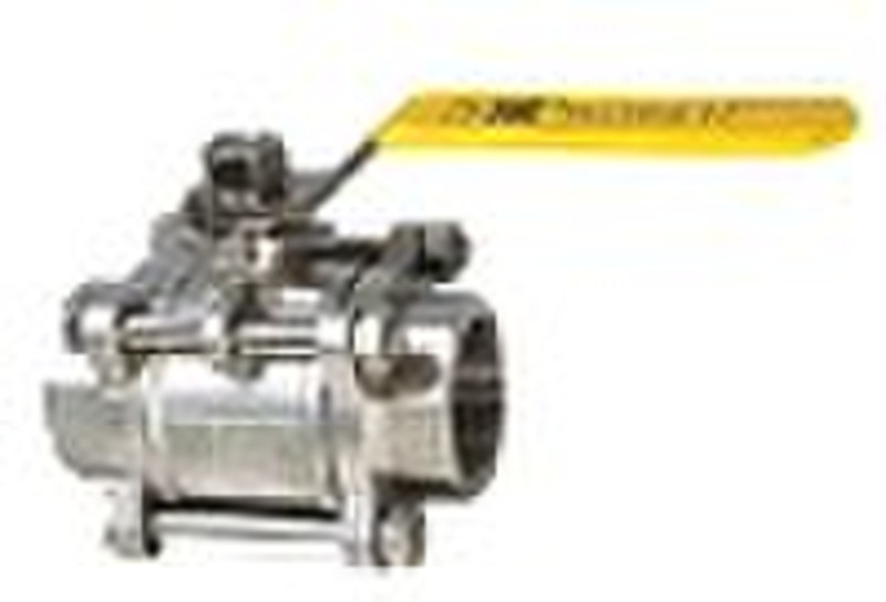 3pcs full port stainless steel threaded ball valve